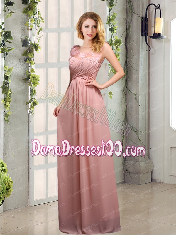 Scoop Empire Ruching 2015 Decent Dama Dresses