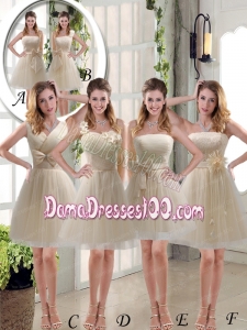 Elegant Princess Mini Length Lace Dama Dress with Bowknot