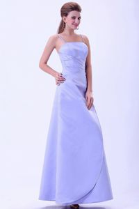 Lilac Straps Ankle-length Prom Dresses For Dama with Cool Back