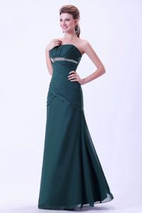 Green Appliques Quinceanera Dama Dresses with Ruching on Top